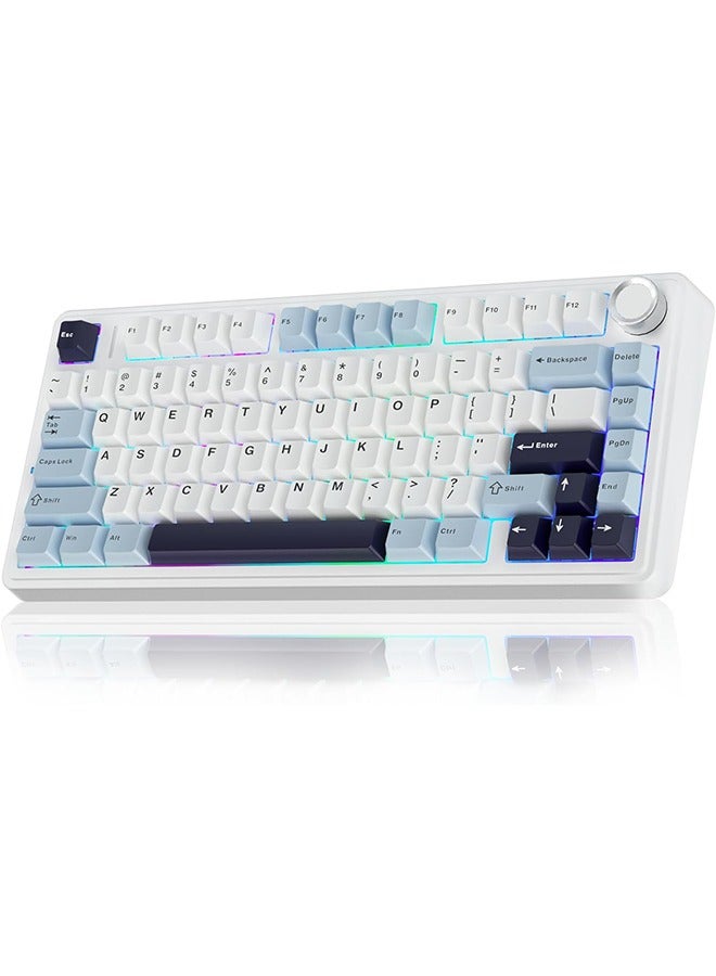 Compare AULA F75 75% Wireless Mechanical Keyboard, Hot Swappable Creamy Keyboard, Prelubed Reaper Switches, RGB Backlit Gaming Keyboards, 2.4GHzTypeCBT5.0 at KSA Price