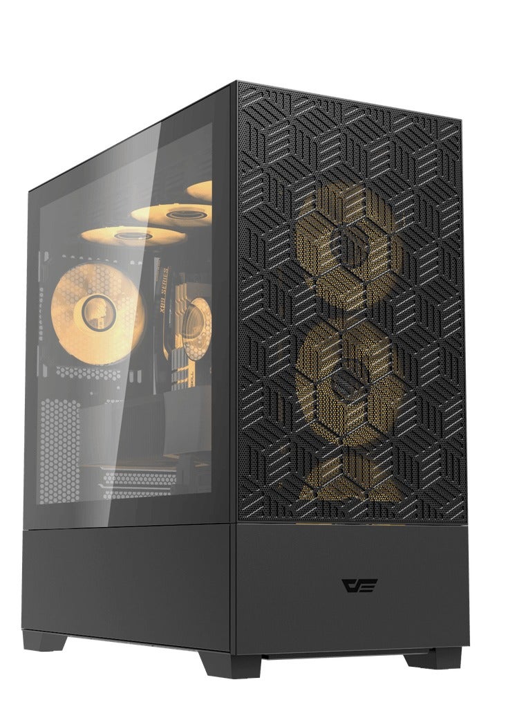 Compare Darkflash DF5000 Mesh ATXMATXITX Gaming PC Case,  Mesh Front Panel, Supports 360MM Radiators, USB TypeC, 3*SSD Tempered Gaming Cabinet at KSA Price