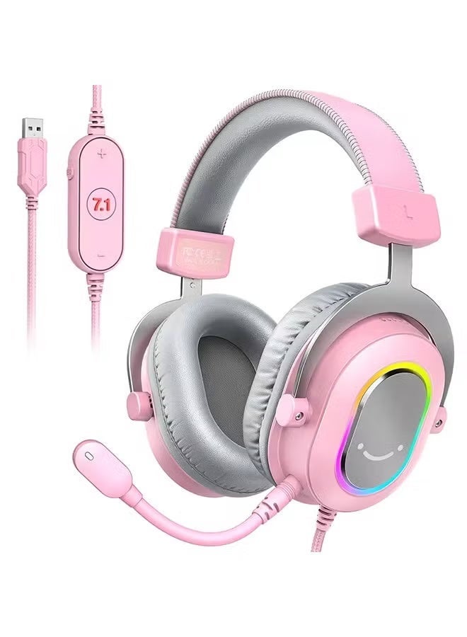 Compare FIFINE RGB Gaming Headset with 7.1 Surround Sound, 3EQ, and Microphone  OverEar Headphones for PC, PS4, PS5 at KSA Price