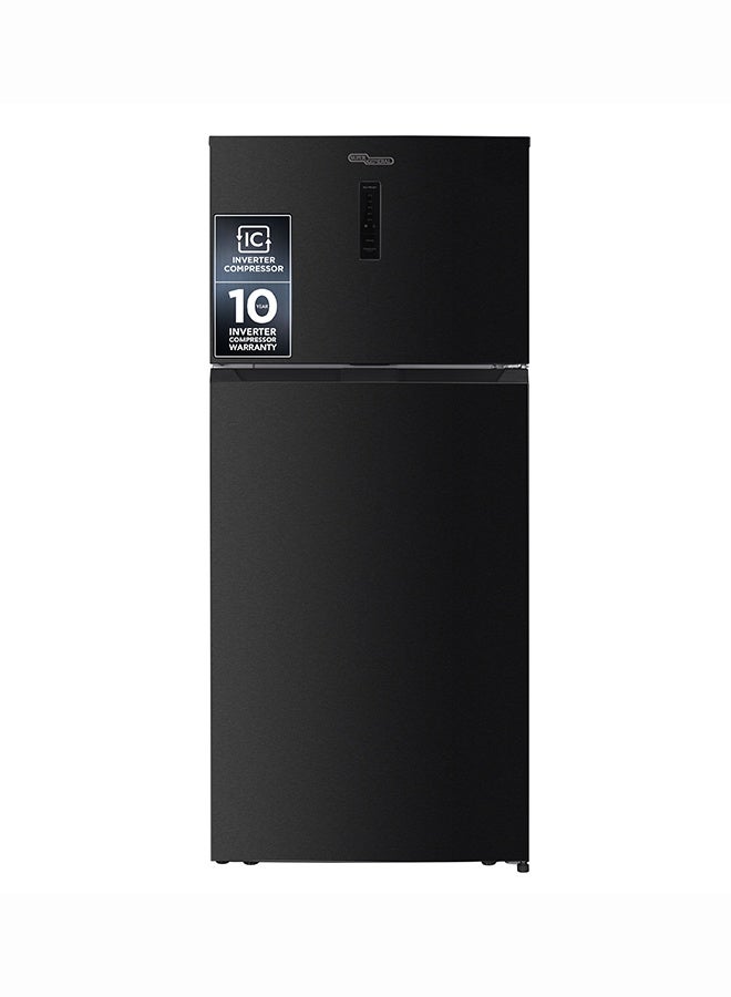 Compare 800L Gross & 635L Net Capacity Double Door Top Mount Refrigerator with Electronic Temperaure Control, NoFrost, Twist Ice Maker, Dual Inverter Compressor  635 L SGR815E Black Inox at KSA Price