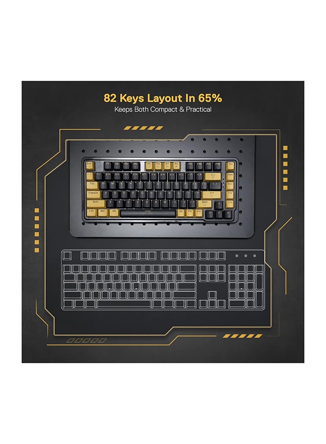 Compare K649 78% Wired Gasket RGB Gaming Keyboard, 82 Keys Layout HotSwap Compact Mechanical Keyboard wHotSwappable Socket, Sound Absorbing Foam, Quiet Custom Linear Switch at KSA Price