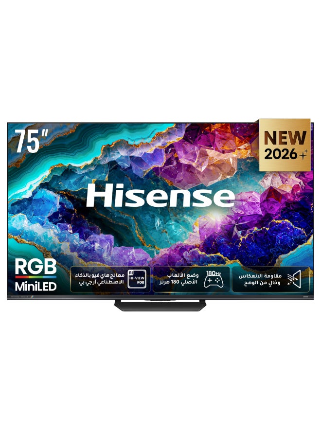 Compare 75 Inch 4K RGB Mini LED Full Array Local Dimming Smart TV | VIDAA U9 | 120Hz | Frameless Design | 2.2.1 Dolby Atmos 50W | MT9655 Processor | 2025 | 2 Year Warranty | 75UR8S Black 75UR8S black at KSA Price