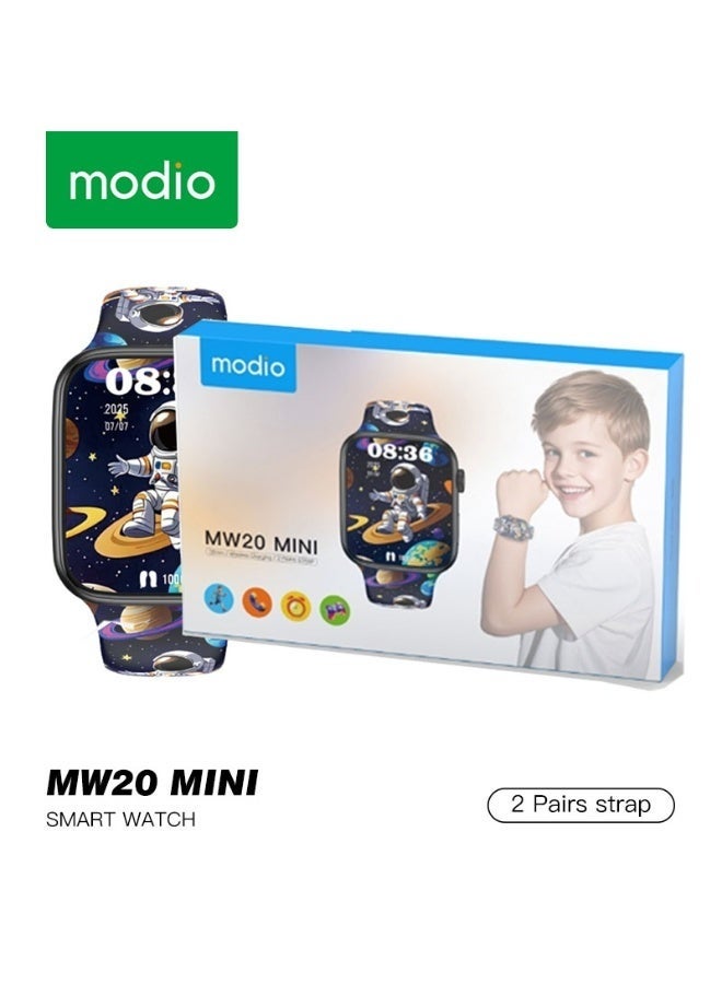 Compare MW20 Mini Kids Smartwatch with 36mm Display, Wireless Charging & 2 Interchangeable Straps – Educational Fitness Tracker with Fun Interface, Step Counter & Alarm | Safe, Comfortable & Durable | Blue at KSA Price