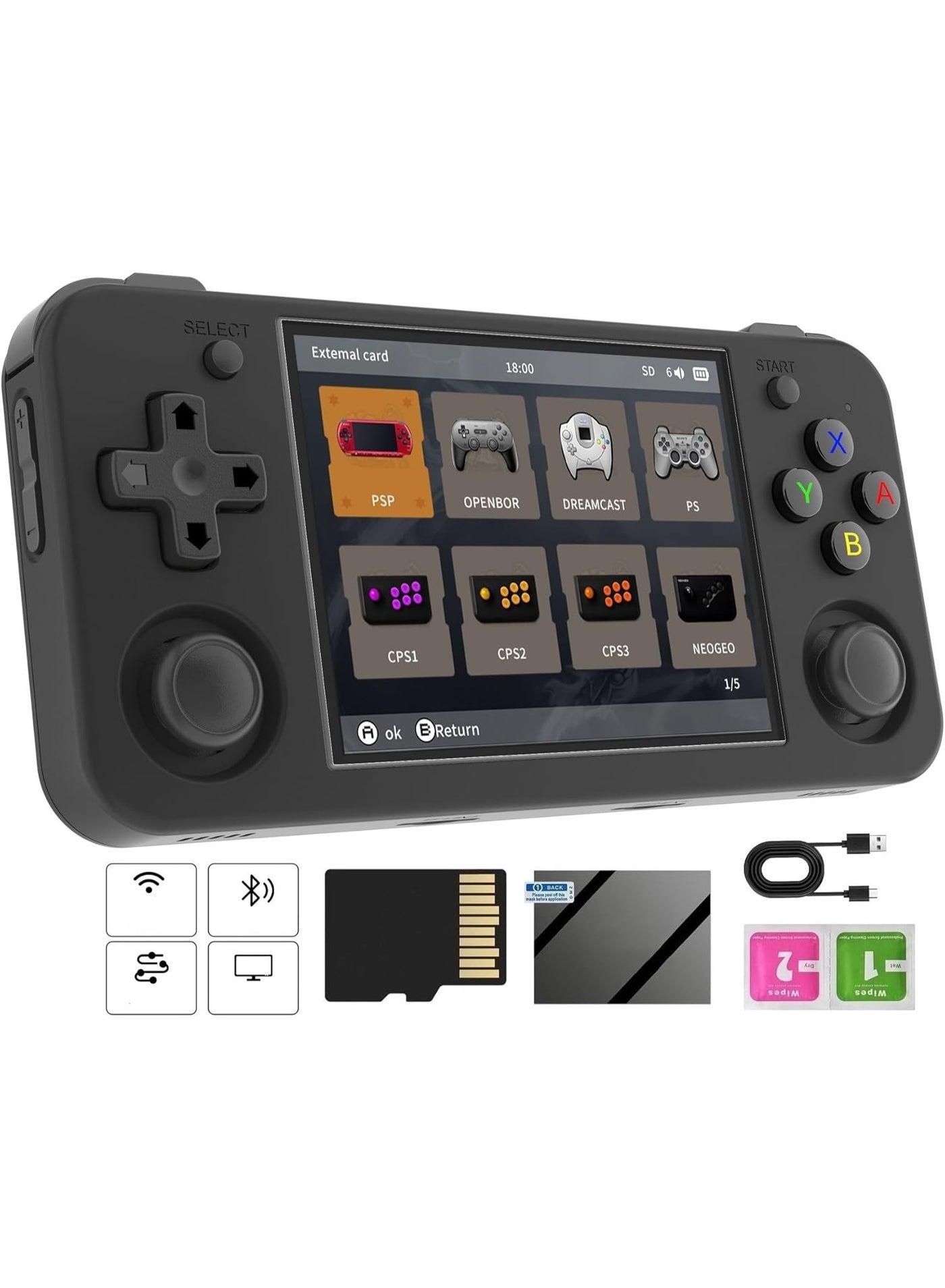 RG35XX H Retro Portable Game Console, Support 5G…