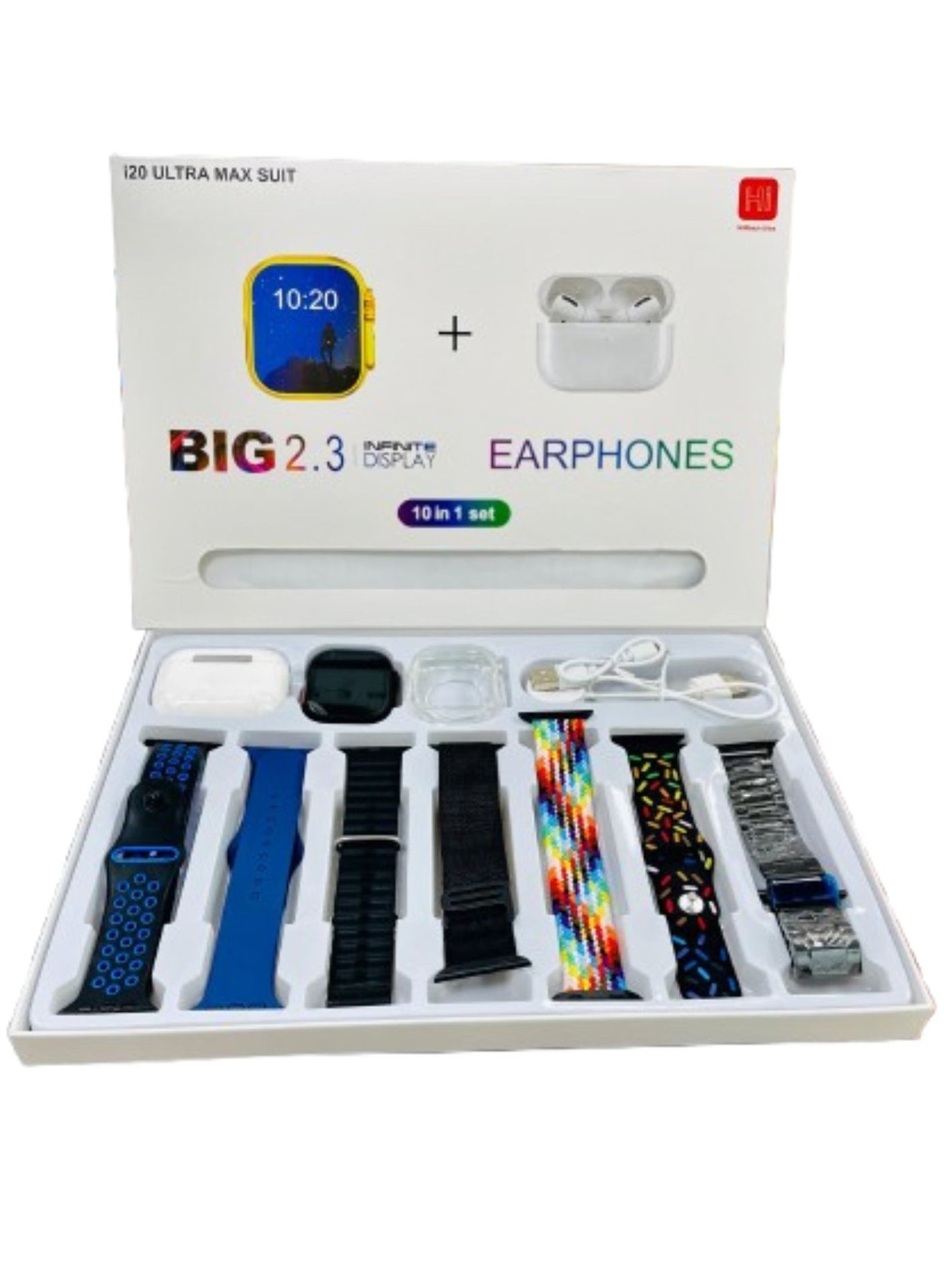 10 in1 Smart Watch Ultra with Earphones Or…