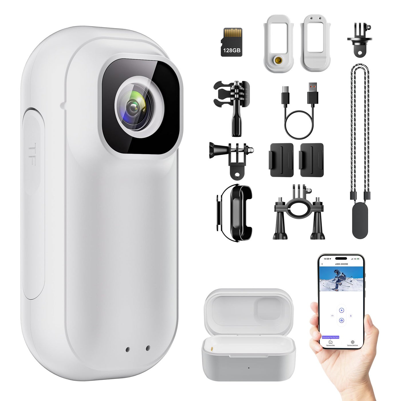 128GB Mini Body Camera with Audio & Video Recording-2K…