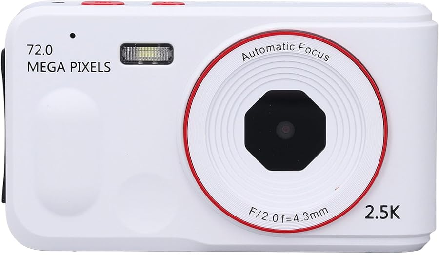 White 2 5K 72MP Digital Camera 16x Zoom Autofocus…