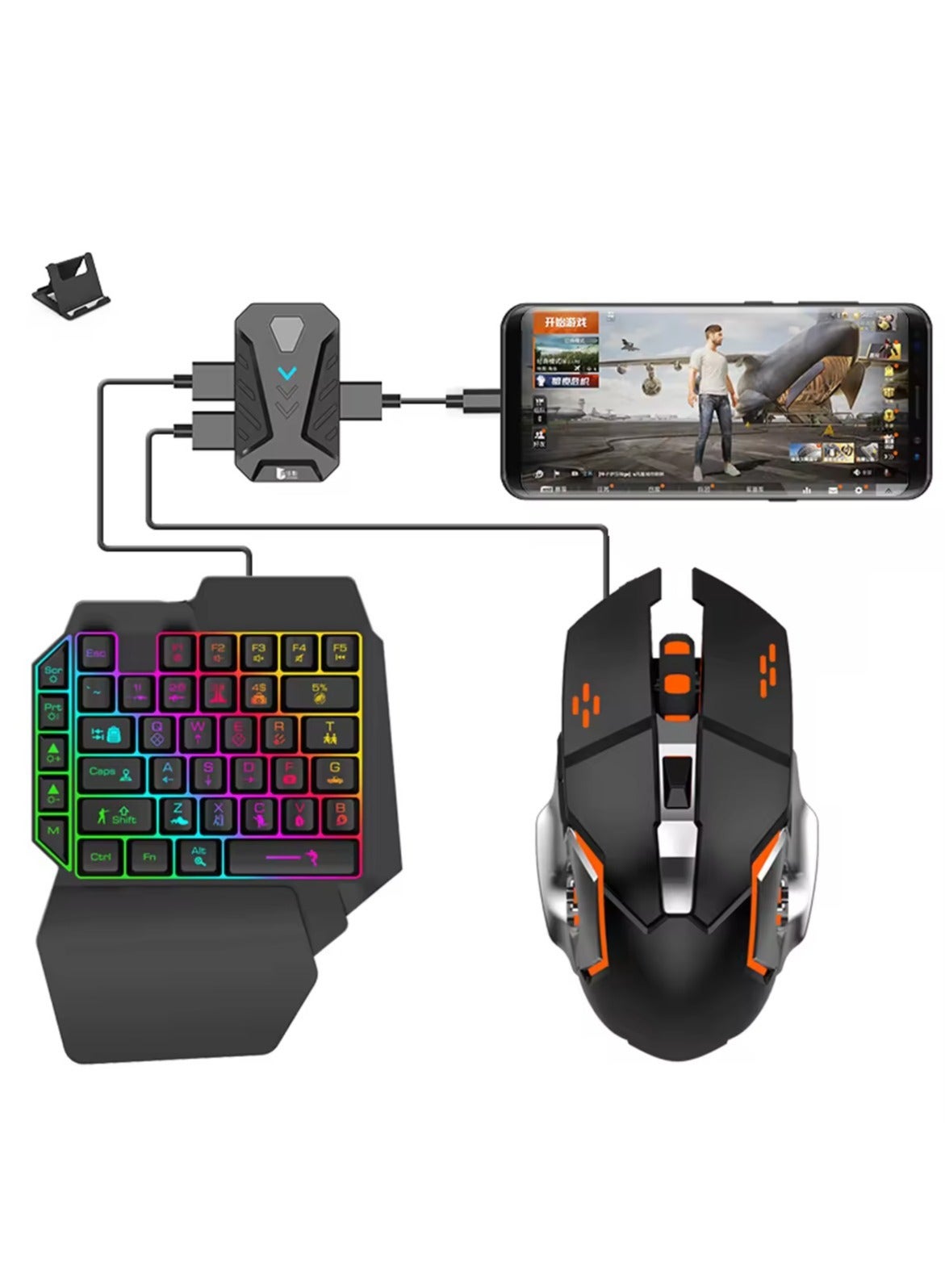 Gaming PUBG (mix pro) Half Hand Keyboard and Mouse…
