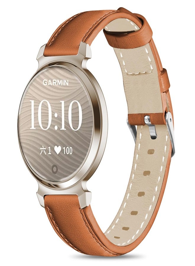 Compare Leather Bands Compatible with Garmin Lily 2, 14mm Top Grain Soft Loop Straps Quick Release Replacement Adjustable Wristband for Lily 2 ClassicActive Smart Watch Accessory for Grace Women at KSA Price