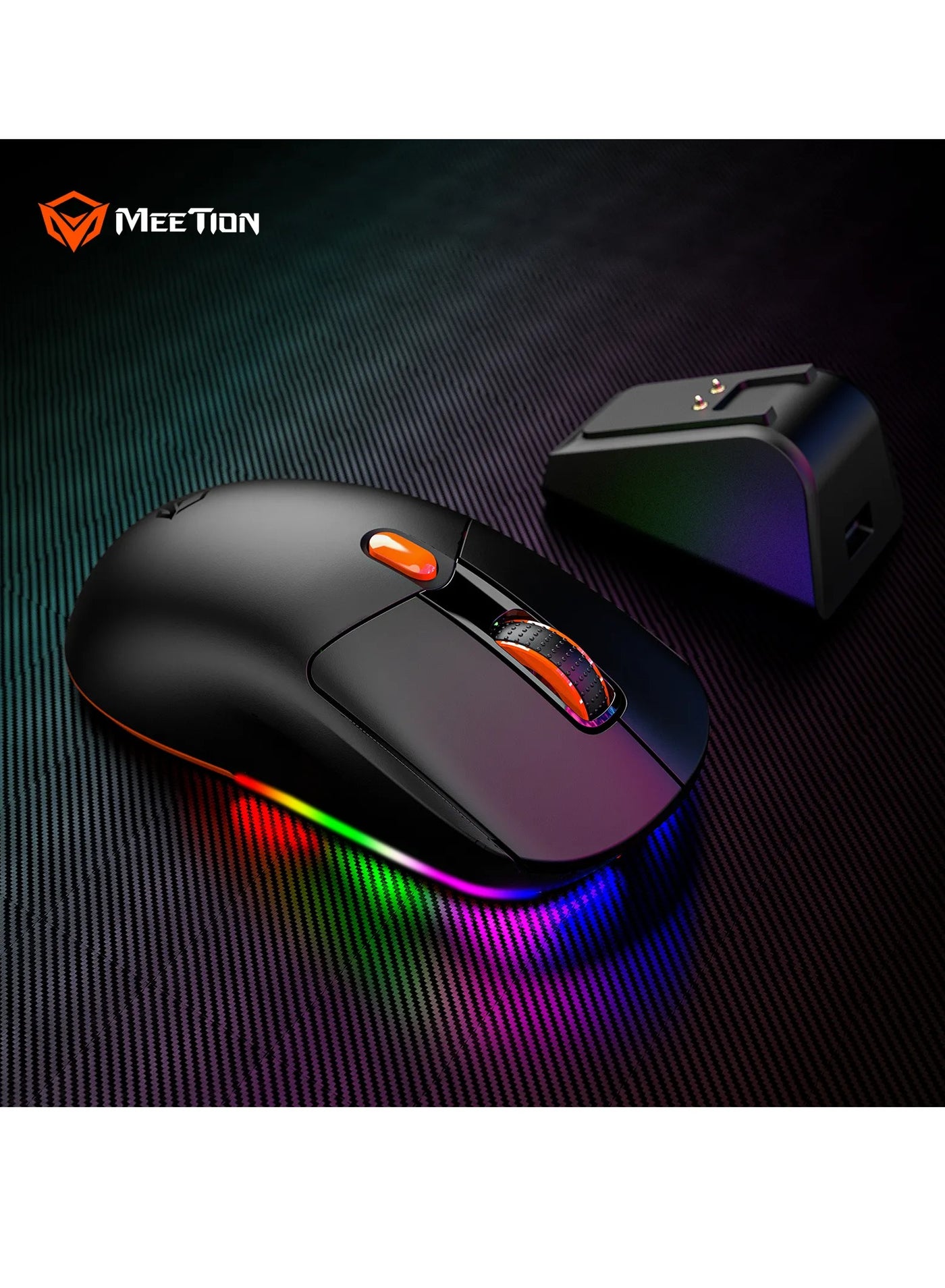 Meetion GW38 Wireless Mouse RGB 2.4Ghz Adjustable…