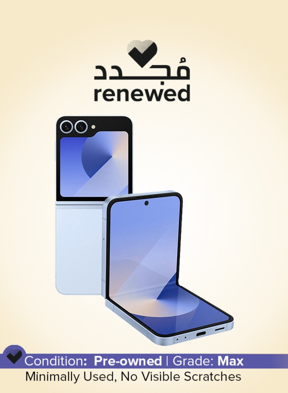 Compare Renewed  Galaxy Z Flip 6 Dual SIM Blue 12GB RAM 256GB 5G  International Version at KSA Price