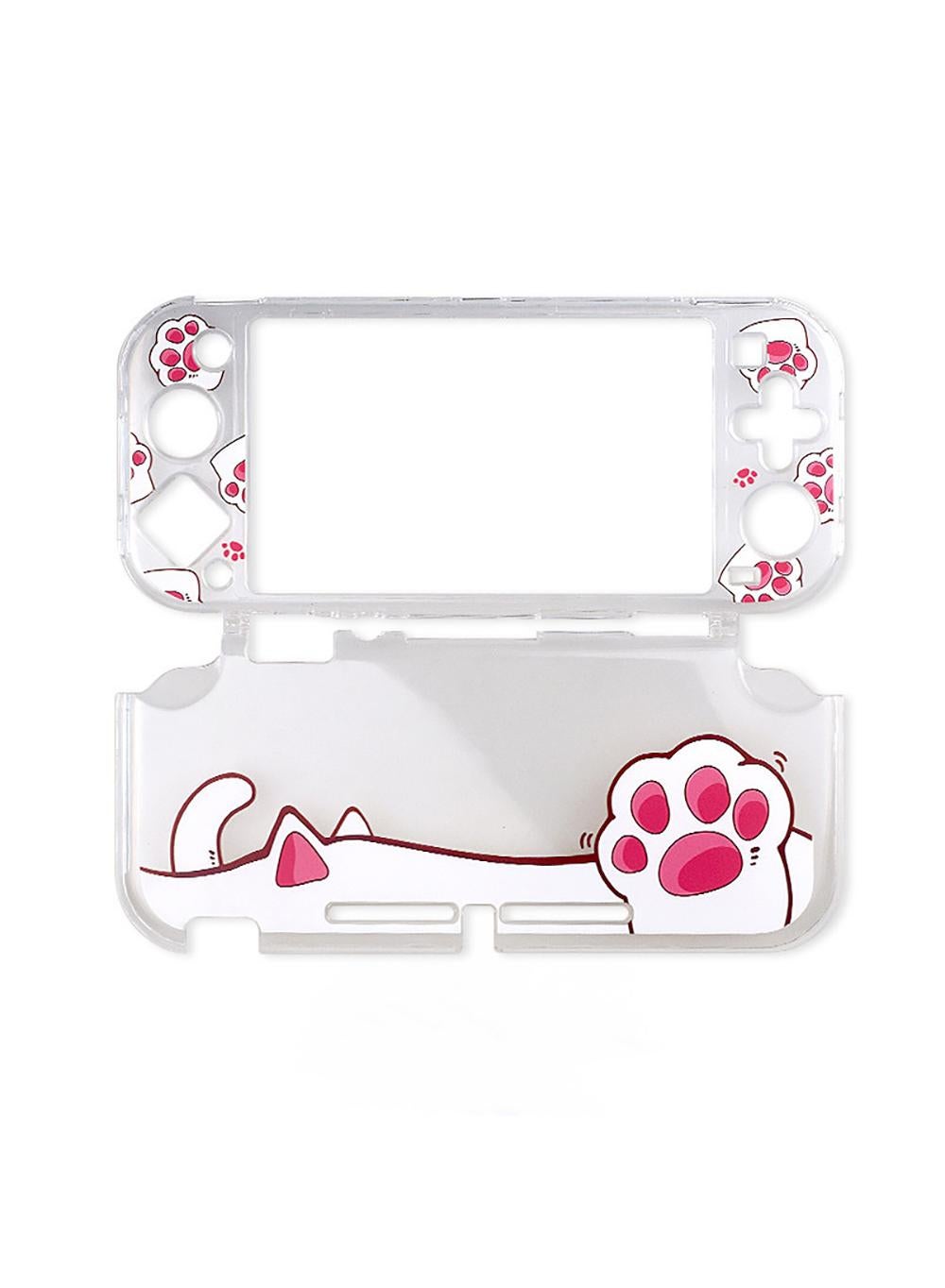 Compare for Switch Lite Protective Case  Clear Hard PC Cover, Shockproof, AntiScratch Shell, Cute Pink Cat Paw Design at KSA Price