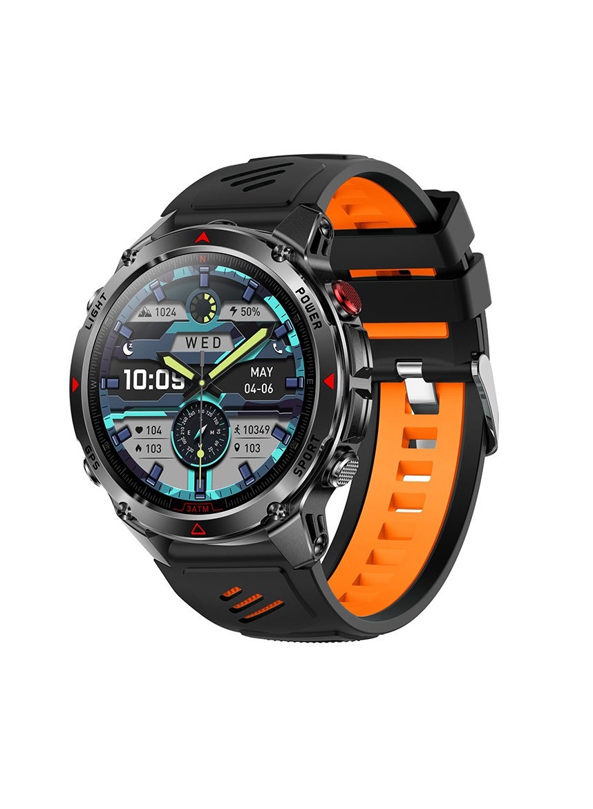 Compare The HT37 Smartwatch features Bluetooth Calls, GPS Tracking, A Flashlight, And A Compass For Outdoor Sports. at KSA Price
