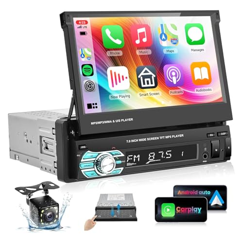 Single Din Car Stereo Radio with AppIe Carplay…