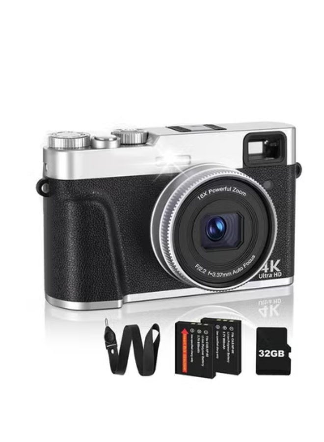 4K Digital Camera with SD Card, 48MP Vlogging…