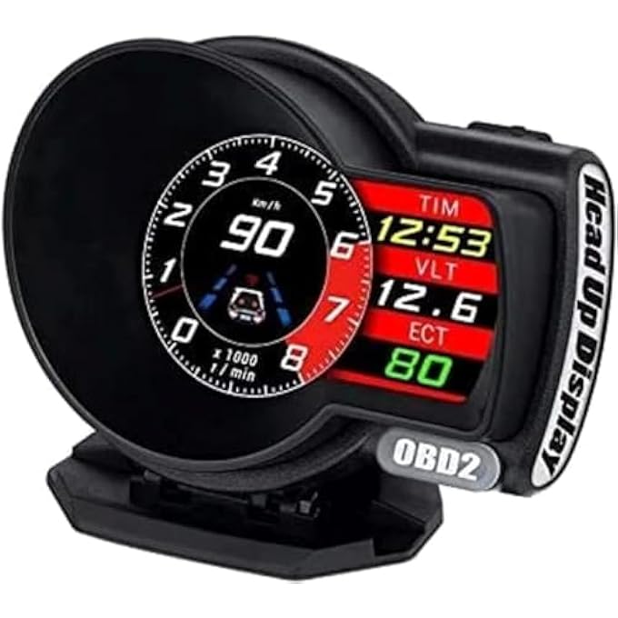 Compare Car Hud Display Obd Smart Gauge High Definition Speedometer Car Diagnostic Tool Obd Fault Code Elimination Safe Driving Computer Overspeed Fault Alarm For All Vehicles at KSA Price