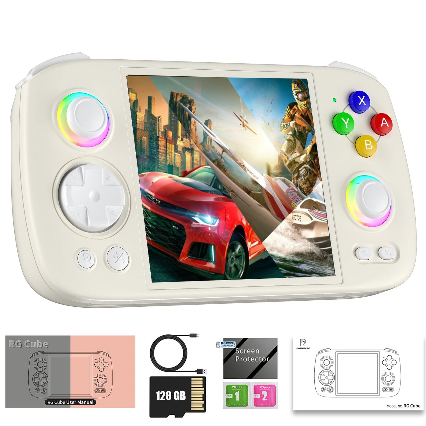 GiipGoop RG Cube Retro Game Console Handheld Game…