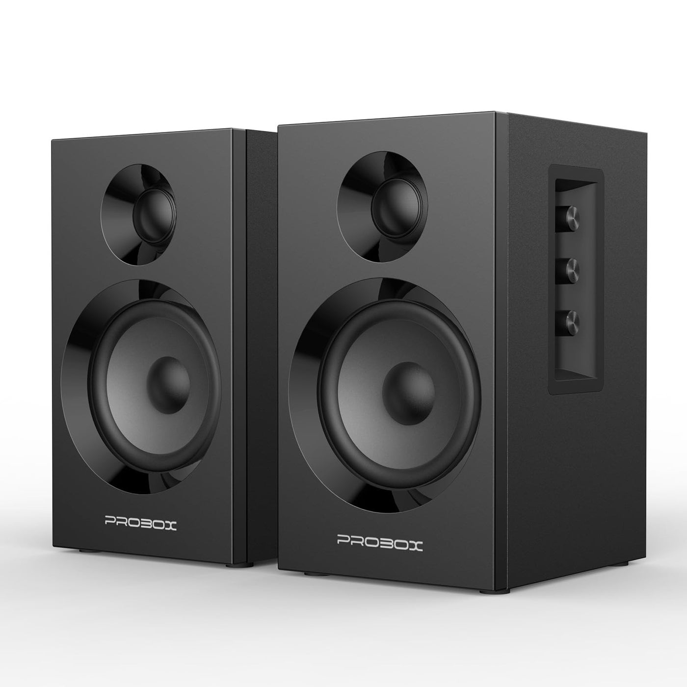 Compare Probox BT16 Active Bookshelf Speakers 35 Woofer with 1 Tweeter 60W RMSBluetooth 53 Builtin 24bit DAC Dynamic 3D 20 Surround Sound Computer Gaming PC Speakers Black at KSA Price