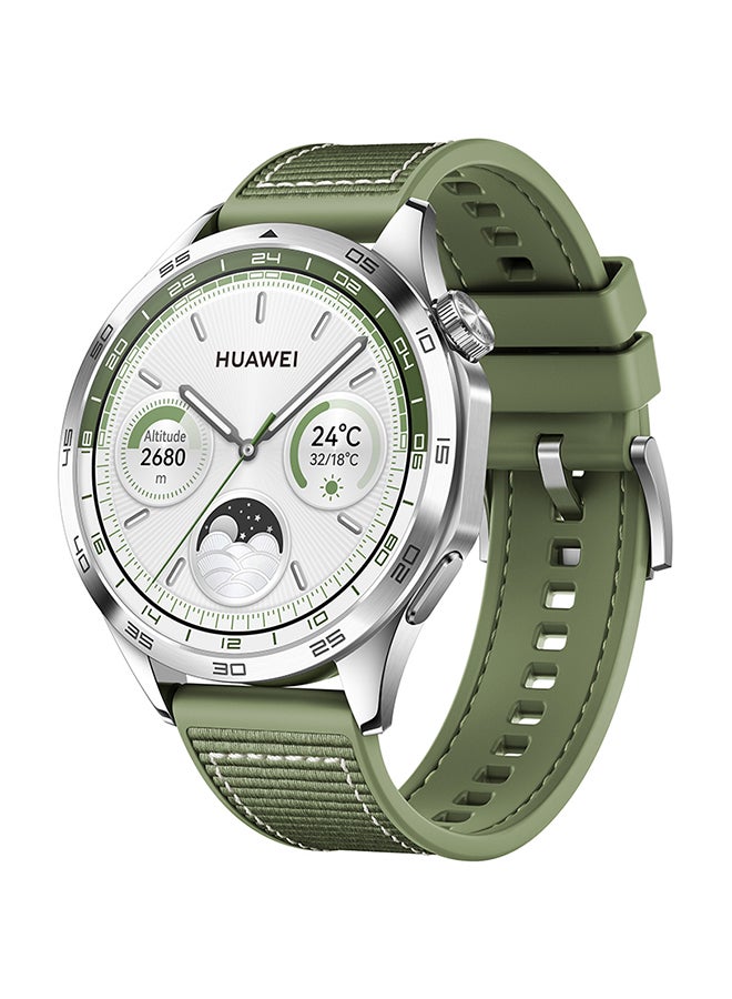 Compare WATCH GT 4 46 mm Smartwatch, 14 Days Battery Life, Sciencebased Calorie Management, DualBand FiveSystem GNSS Position, Pulse Wave Arrhythmia Analysis, Heartrate Monitor, Android & iOS Green at KSA Price