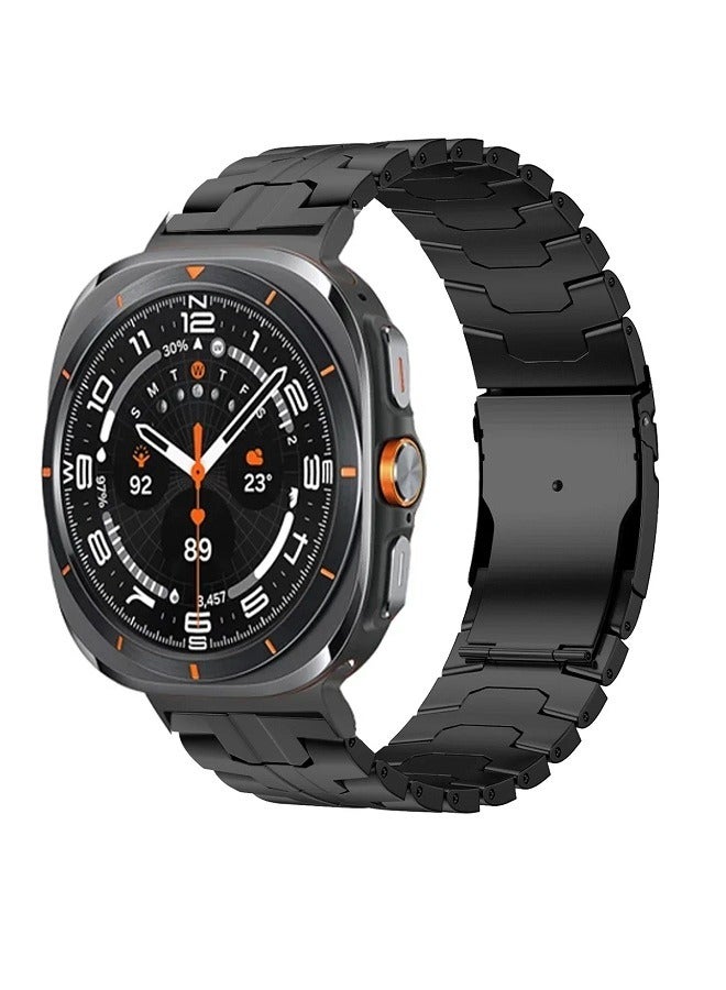 Compare Titanium Band for Samsung Galaxy Watch Ultra 47mm LTE, Men and Women Luxury Titanium Metal Replacement Watch Strap for Samsung Watch Ultra,Black at KSA Price
