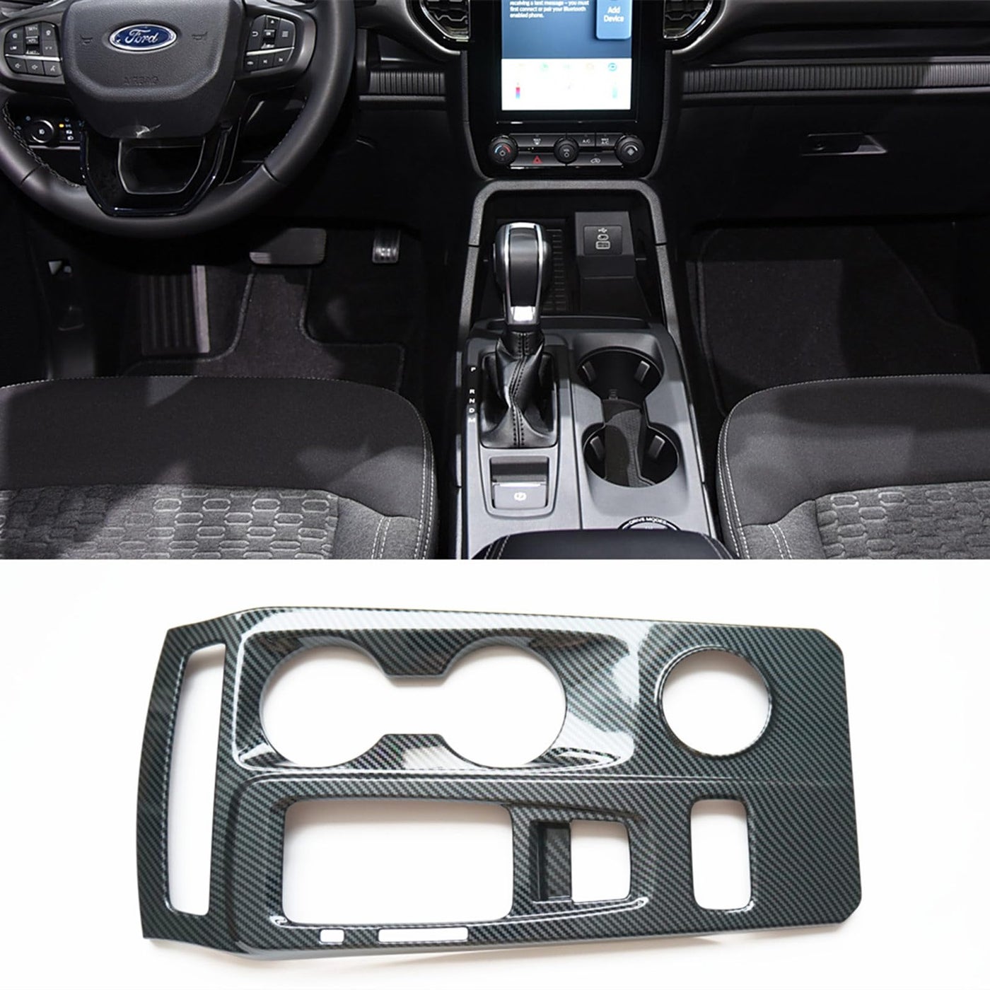 Compare ZiWen Interior Trims Sport Gear Panel Center Console Cover Accessories for Ford Ranger Everest 2024 2025 A at KSA Price
