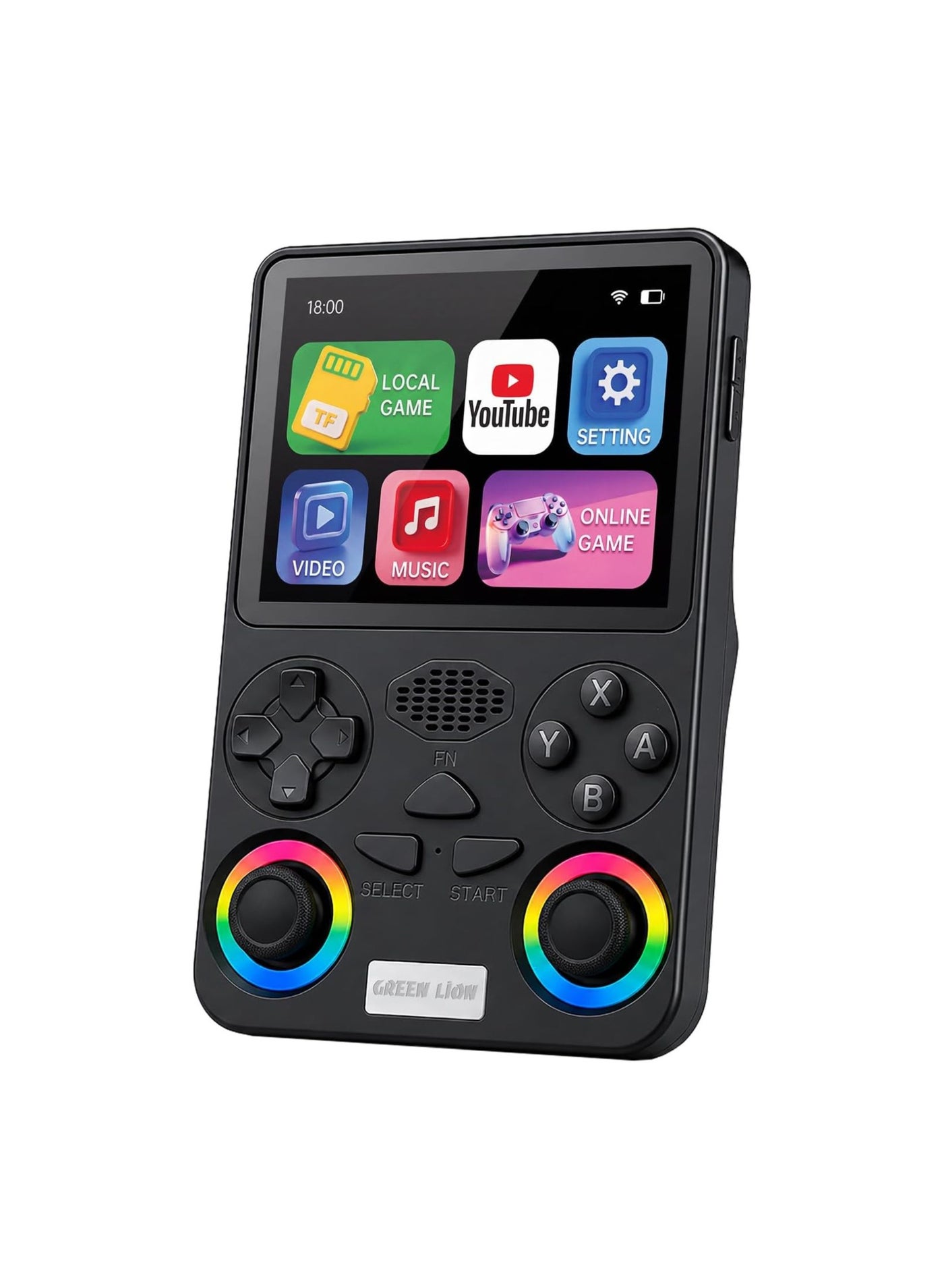 Compare Green Lion GP Ultra 5 Entertainment Console, Black, 3.5 IPS Display, Android 5.1, OctaCore CPU, Dual USBC, Up to 15000+ Games, WiFi, Bluetooth, 2000mAh Battery, TF Card Support, Multiplayer Gami at KSA Price