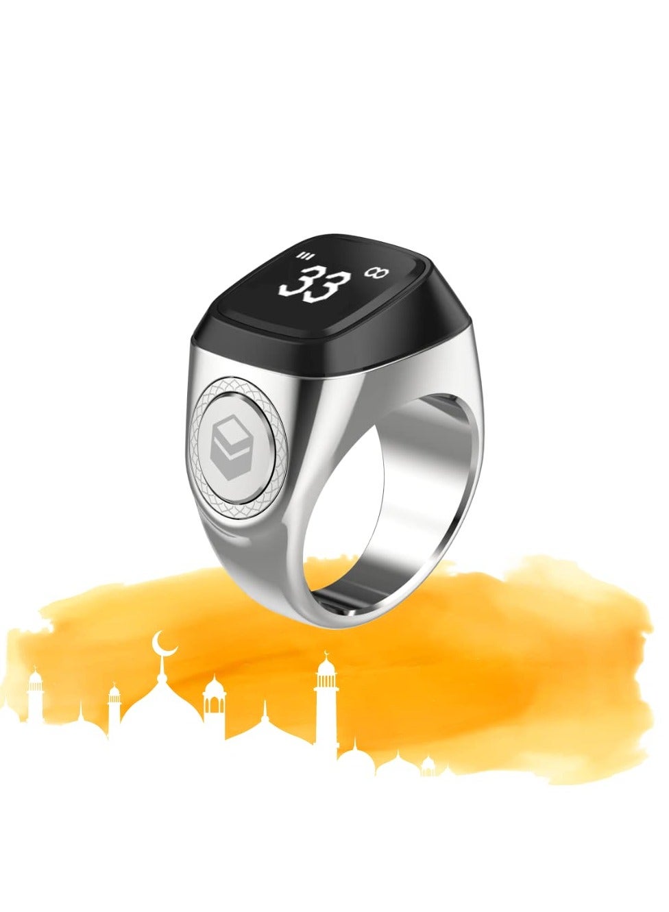 Compare Smart Zikr Ring, 18MM Metal Tasbih with Digital Prayer Counter, Waterproof Design, and Muslim Prayer Time Reminder at KSA Price
