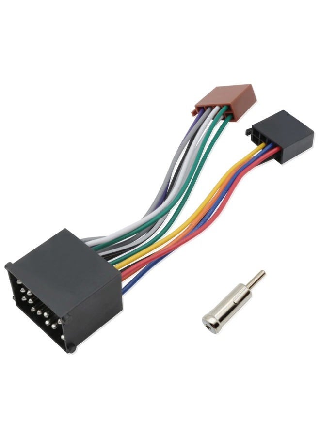 Compare Car Radio Wiring Harness Adapter Compatible with BMW 3 E30 E36 E46 E34 5 E39 ISO Stereo Wire Cable with Antenna Connector at KSA Price