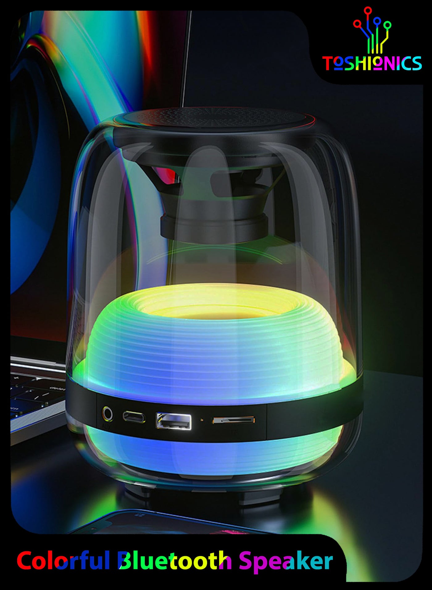 Portable Bluetooth Party Speaker Wireless With RGB…