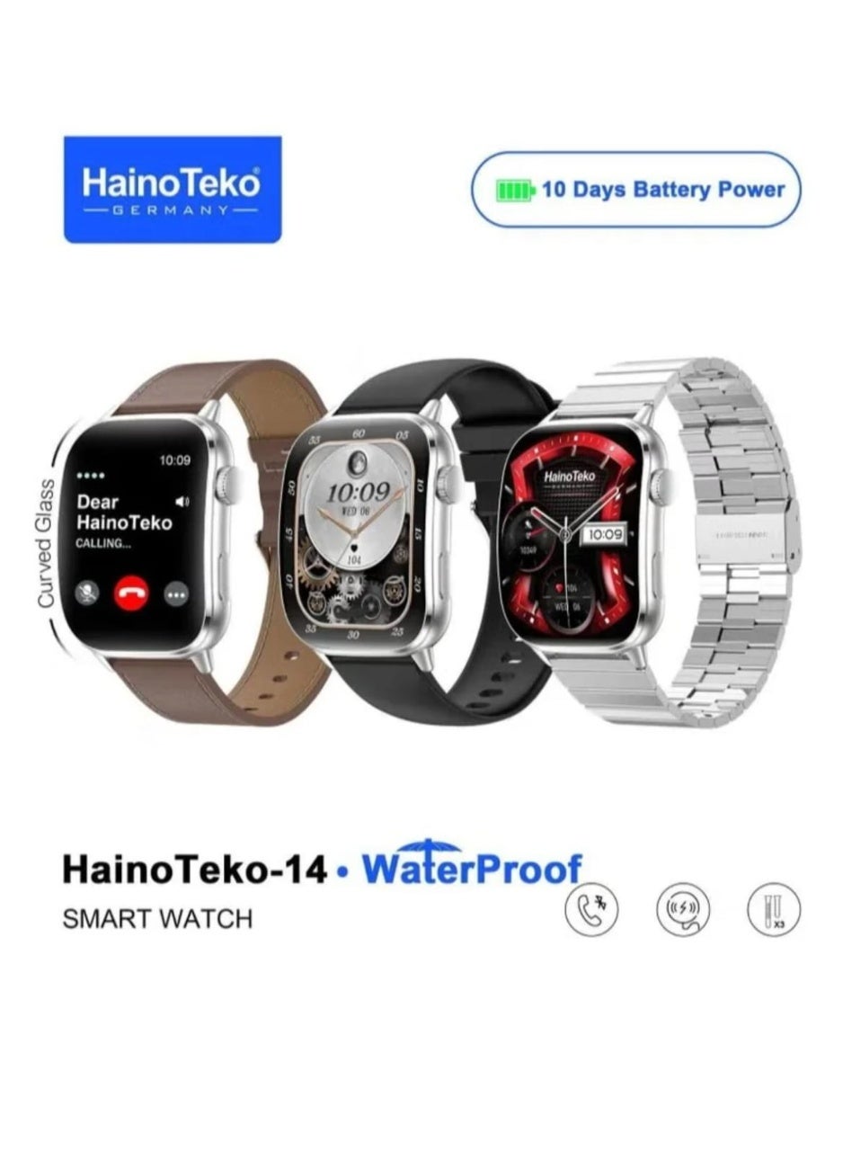 Compare Haino Teko14 AMOLED Smartwatch for Men & Women – 1.43 HD Display, 10Day Battery Life, Waterproof Fitness Tracker with 3 Interchangeable Straps & Magnetic Charging Cable at KSA Price