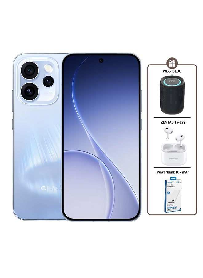 Compare Reno15 Pro AI Phone Dual SIM 5G Aurora Blue 12GB RAM 512GB + My Candy Speaker + Zentality E29 Earbuds + Zentality Powerbank 10k mAh  Middle East Version at KSA Price