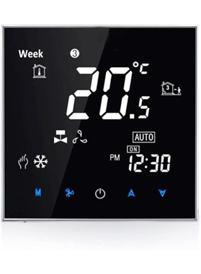 Compare Four Pipe Intelligent Room Thermostat Digital Programmable Temperature Controller for Air Conditioner BAC3000EL, Black at KSA Price