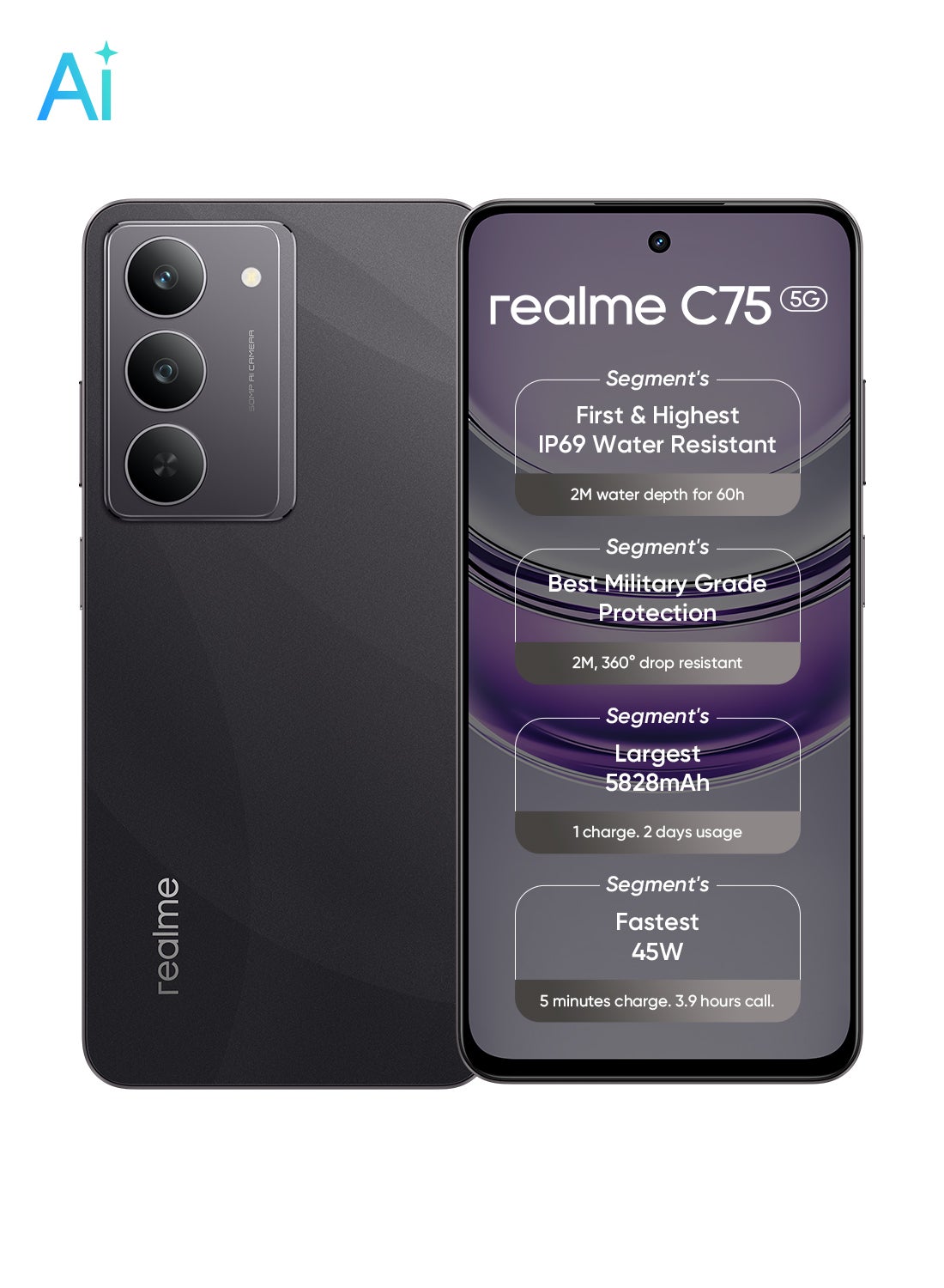 C75 5G Dual SIM 8GB RAM 256GB Storm…
