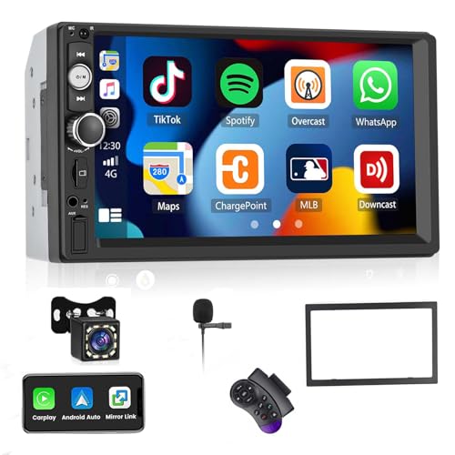 UNITOPSCI Double Din Apple CarPlay Car Stereo…