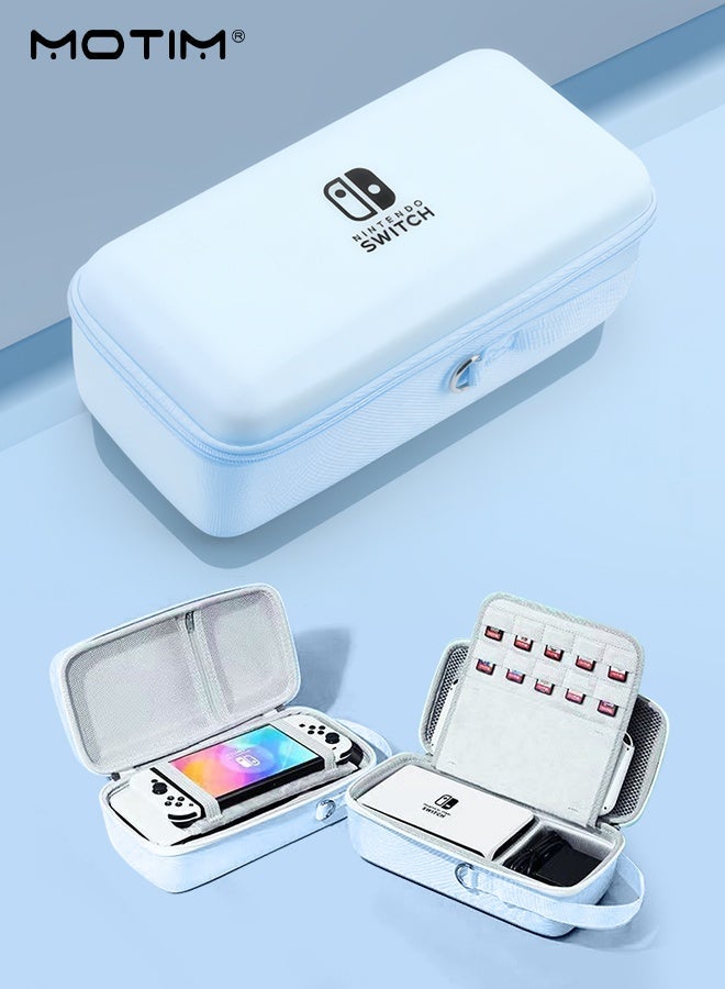 Compare Switch Carrying Case Compatible with Nintendo SwitchOLED Model, Portable Switch Storage Bag With Stand Fit for JoyCon and Adapter, Hard Shell Protective Pouch Case & Games at KSA Price
