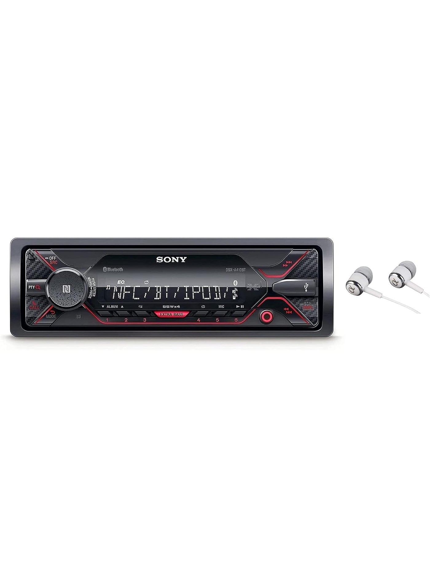 Sony DSX-A410BT Single Din Bluetooth Front USB…