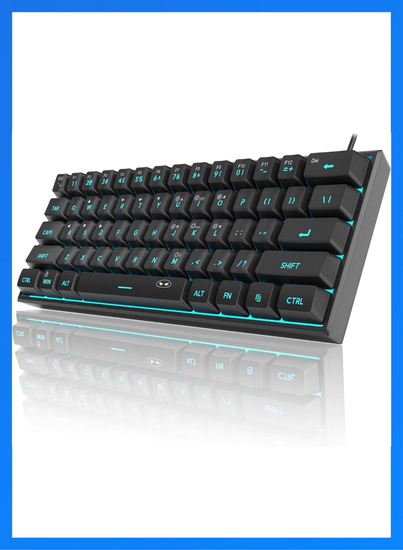 Compare MageGee 60% Gaming Keyboard,Waterproof UltraCompact Mini 61 Keys Keyboard RGB Backlit Portable Computer Keyboard for Mac Windows Laptop Xbox PS PC Black at KSA Price
