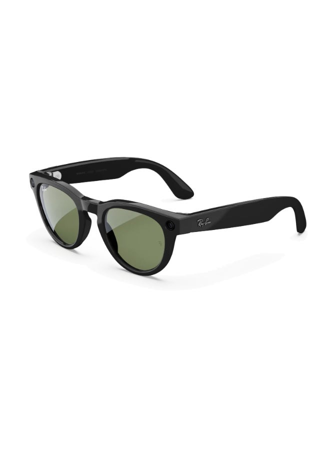 Compare RAYBAN Headliner Gen 2 Shiny Black Frame Green Lens Standard High bridge Shiny Black Green at KSA Price