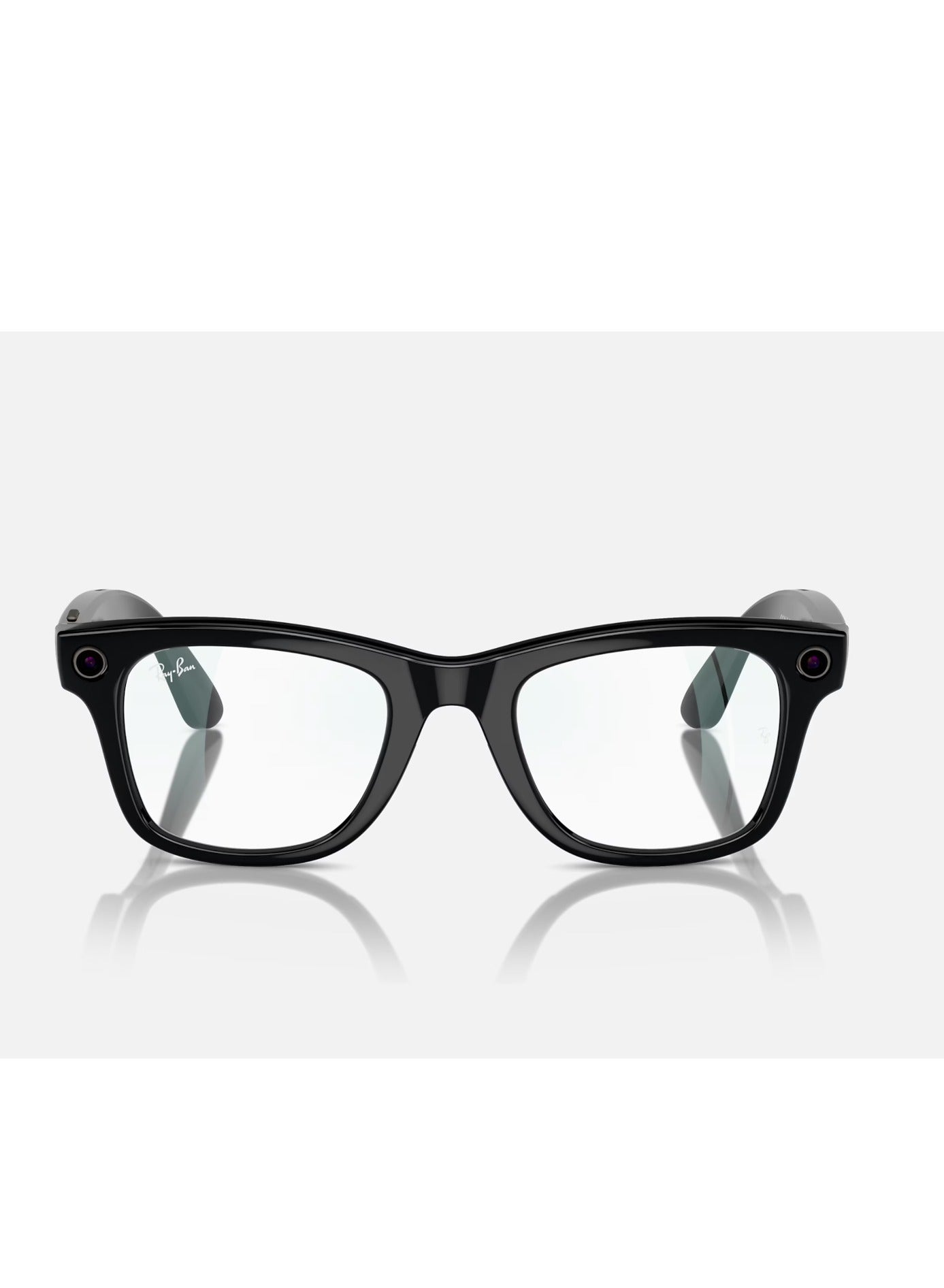 Compare Ray Ban Wayfarer RW4006 Shiny Frames With Clear Classic Lenses Direct To Social 12MP Camera Open Ear Audio FiveMic System AI Voice Control Black at KSA Price