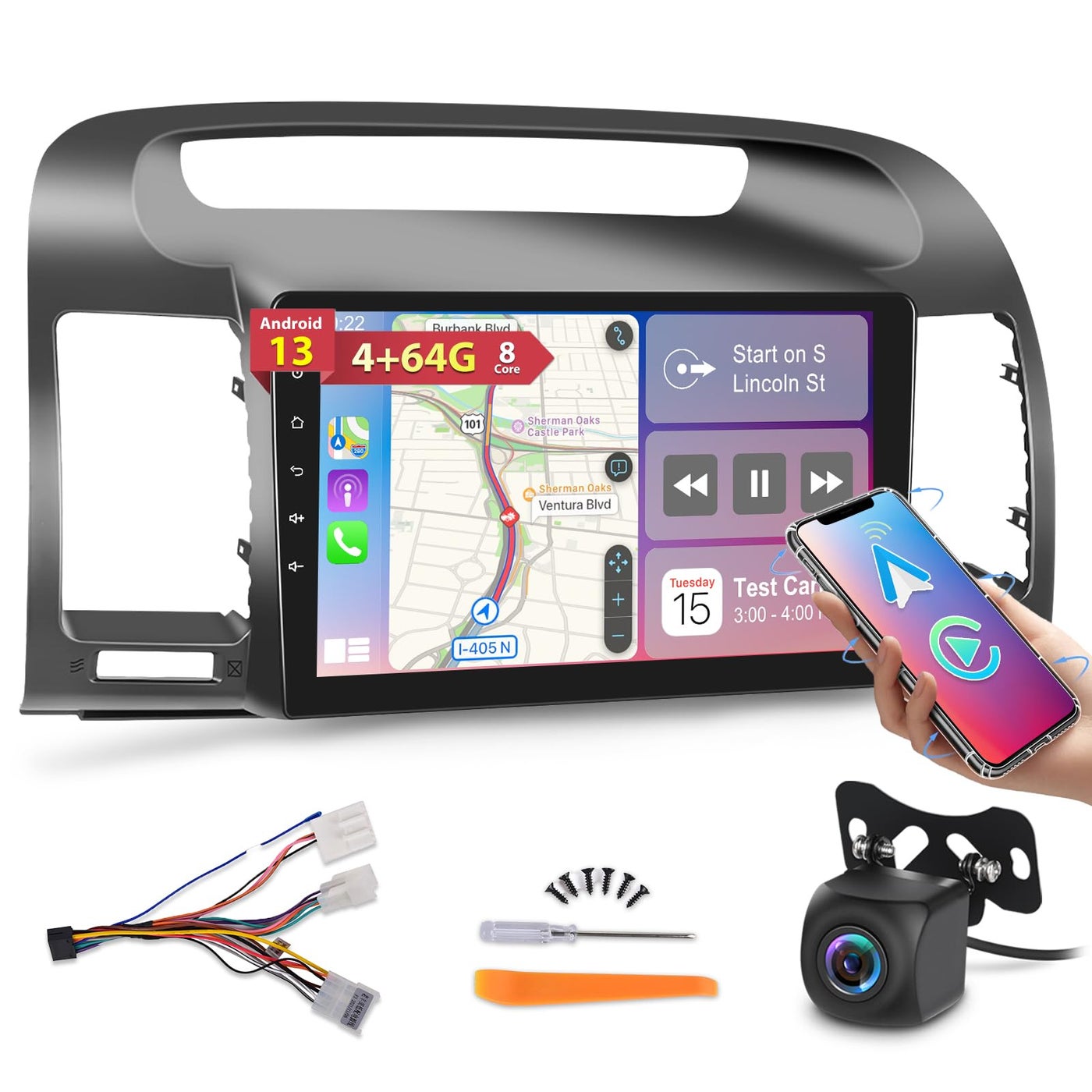 4G64G 8 Core Android Car Radio for Toyota…