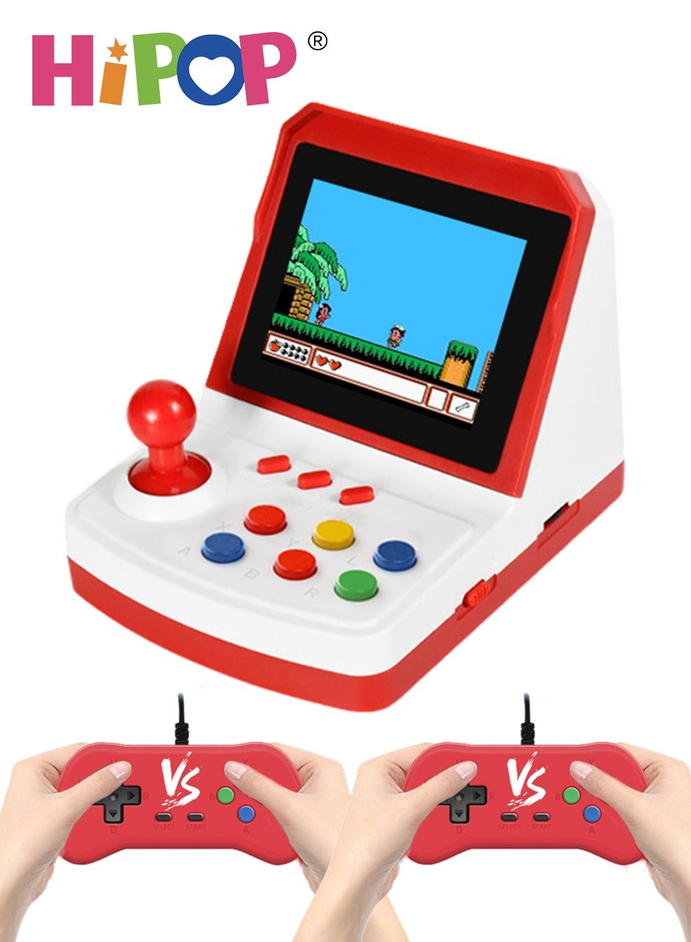 Compare Video Game Console with Dual Gamepads,3.5inch HD Screen Retro Arcade Games,Connected TV,Builtin Classic Free Games,Handheld Game Console for Kids at KSA Price