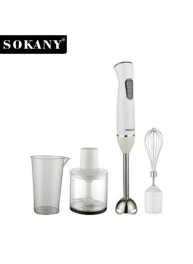 Compare SOKANY 600W Hand Blender SK02004 MultiFunction Immersion Blender with Stainless Steel Shaft, Food Chopper, Egg Whisk, Powerful Copper Motor, Lightweight Design for Blending, Chopping, Whisking and Pureeing Everyday Meals at KSA Price