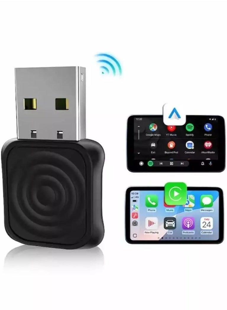 2-in-1 Mini Wireless CarPlay & Android Auto Adapter…