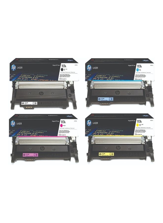 Compare Original Set of 4 Toners 117A  W2070A  W2071A  W2072A  W2073A BlackCyanYellowMagenta at KSA Price