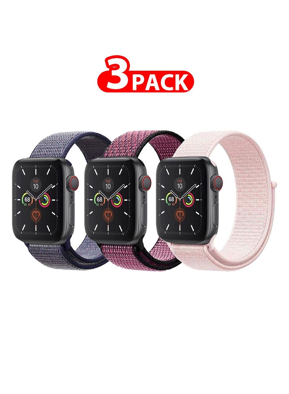 3 Pack For Apple Watch 41mm 40mm 38mm Nylon…