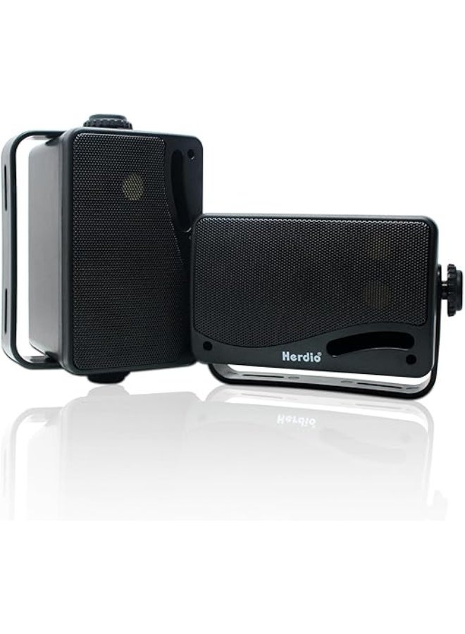 Compare Herdio 3.5 Outdoor Bluetooth Speakers Wired Waterproof, 200W 3 Way Upgrade Premium Wall Mount Speakers, Durable Mountable Loud Sound System for Patio Indoor Deck Garage at KSA Price