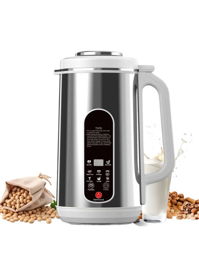 Compare 8 in 1 Stainless Steel Nut Milk Maker 1200ml Soy, Oat, Almond, Coconut & PlantBased Milk Machine, Hot & Cold Drinks, Baby Food, Auto Timer at KSA Price