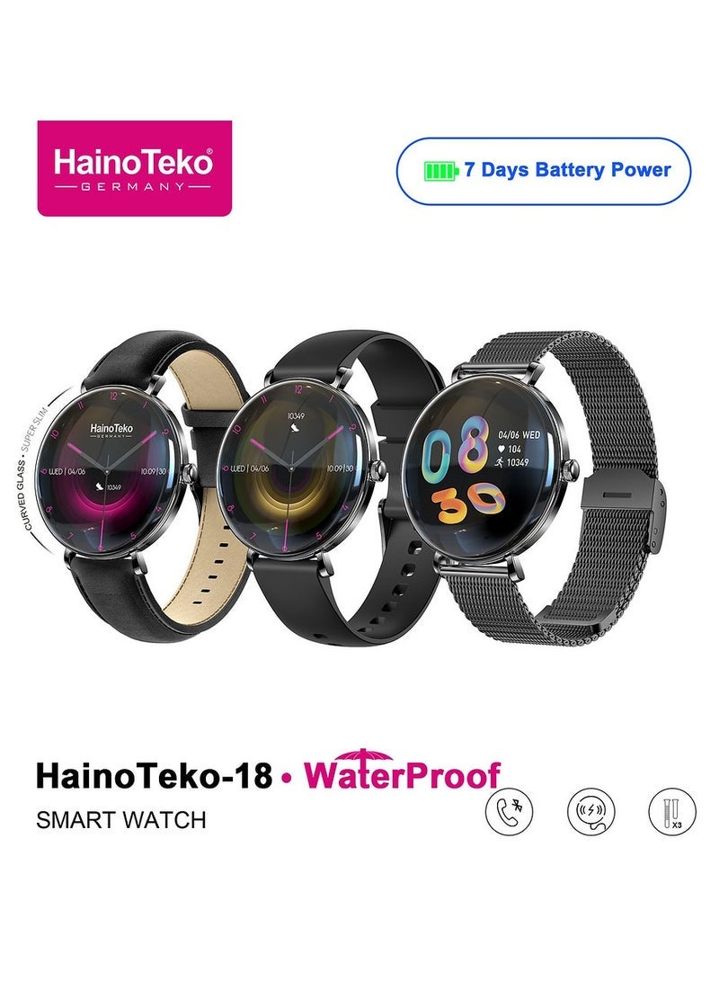 HainoTeko-18 Waterproof Smart Watch With Round Shape…
