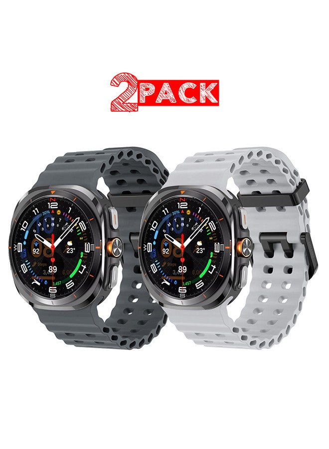 (for Samsung Galaxy Watch 7 Ultra) 2 Pack Silicone…