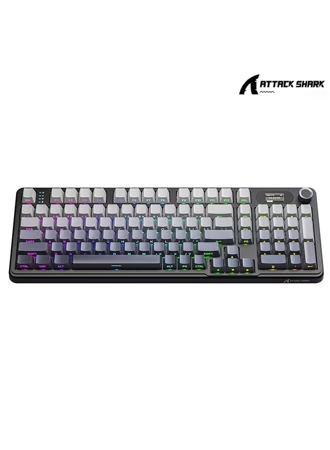 Compare X98PRO Wireless Mechanical Keyboard,2.4GHzUSBCBT5.0 Gasket Hot Swappable Custom Keyboard,Side Printed PBT Keycaps Mechanical Gaming Keyboard for PC at KSA Price